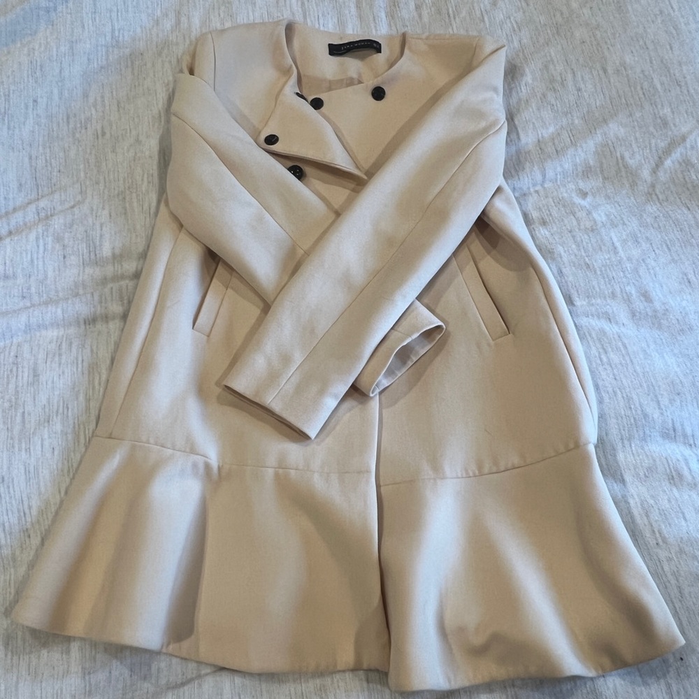 Zara peplum peacoat